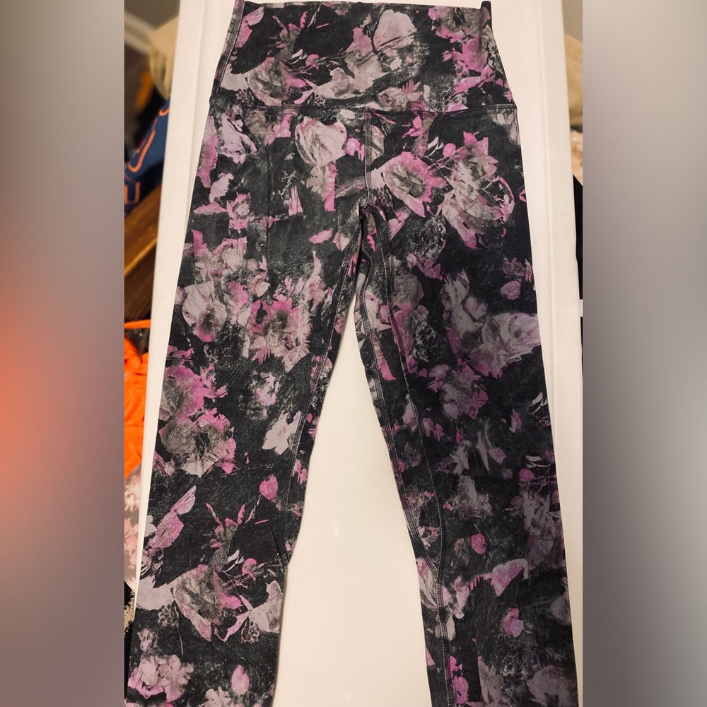 LULULEMON ALIGN HIGH-RISE LEGGING 25” purple black and grey SIZE 4 - Picture 2 of 4